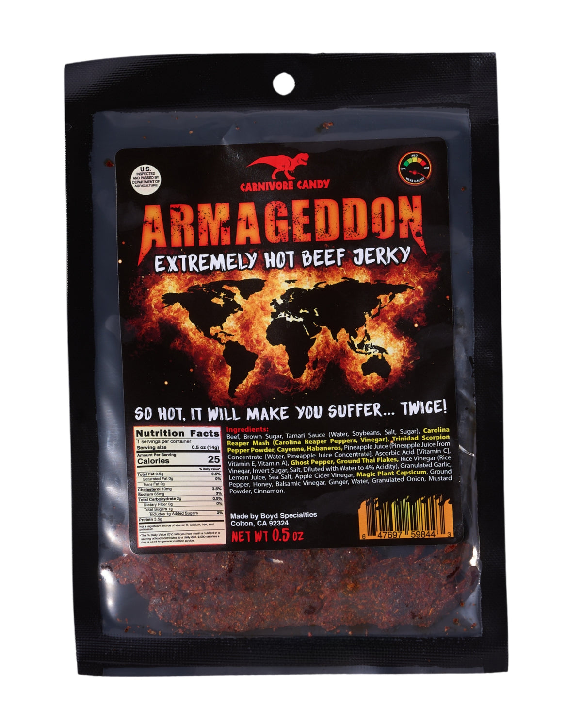 ARMAGEDDON Brisket Beef Jerky (HOTTEST)