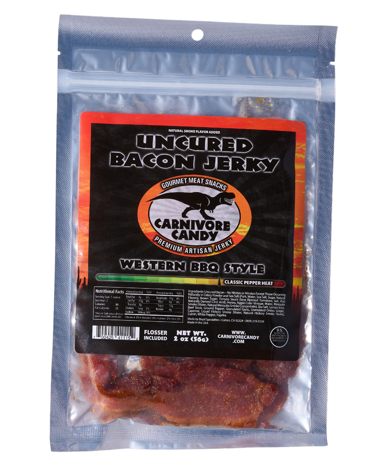 Western Barbecue Uncured Bacon Jerky