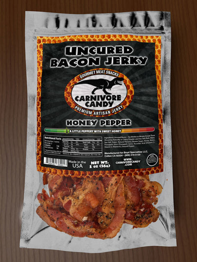 Honey Peppered Uncured Bacon Jerky