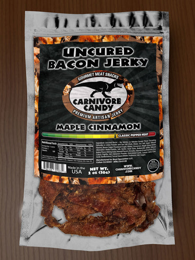 Maple Cinnamon Uncured Bacon Jerky