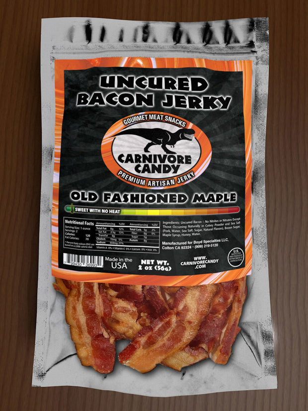 Old Fashioned Maple Uncured Bacon Jerky