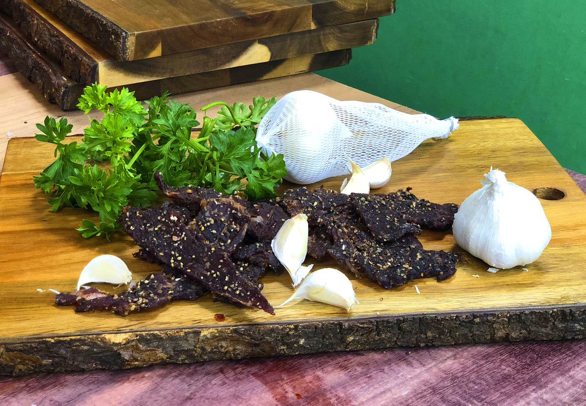 Garlic Peppered Brisket Beef Jerky